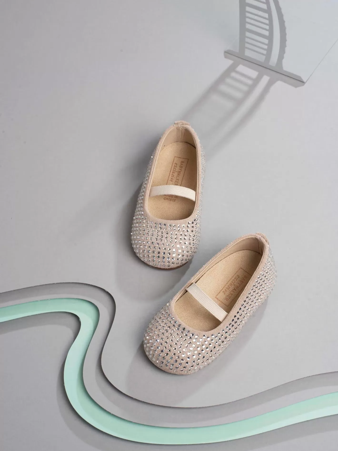 Shoes<Tutu du Monde Babywalker Swarovski Crystal All Over Decorated Suede Ballerinas